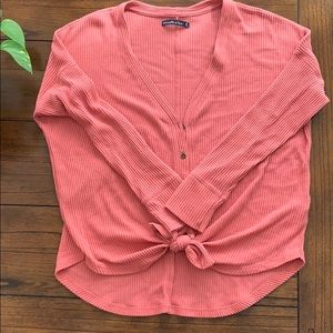 ABERCROMBIE front tie top EUC